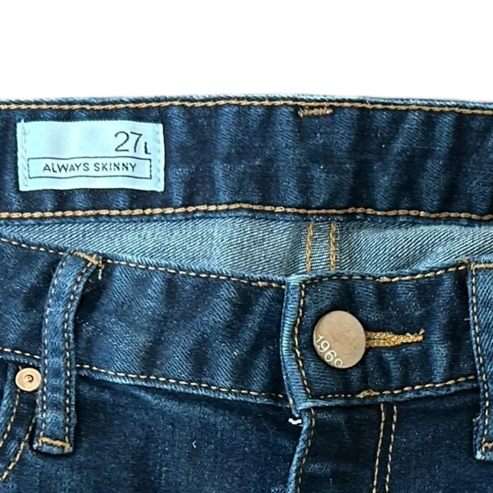 Gap Denim 1969 jeans Always Skinny Dark Wash Skinny  size 27 long